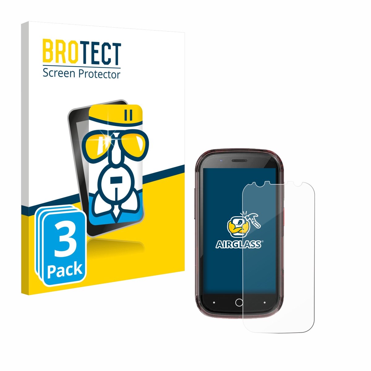 Screenprotector 3 Stuks voor Unihertz Jelly Star Beschermglas transparant