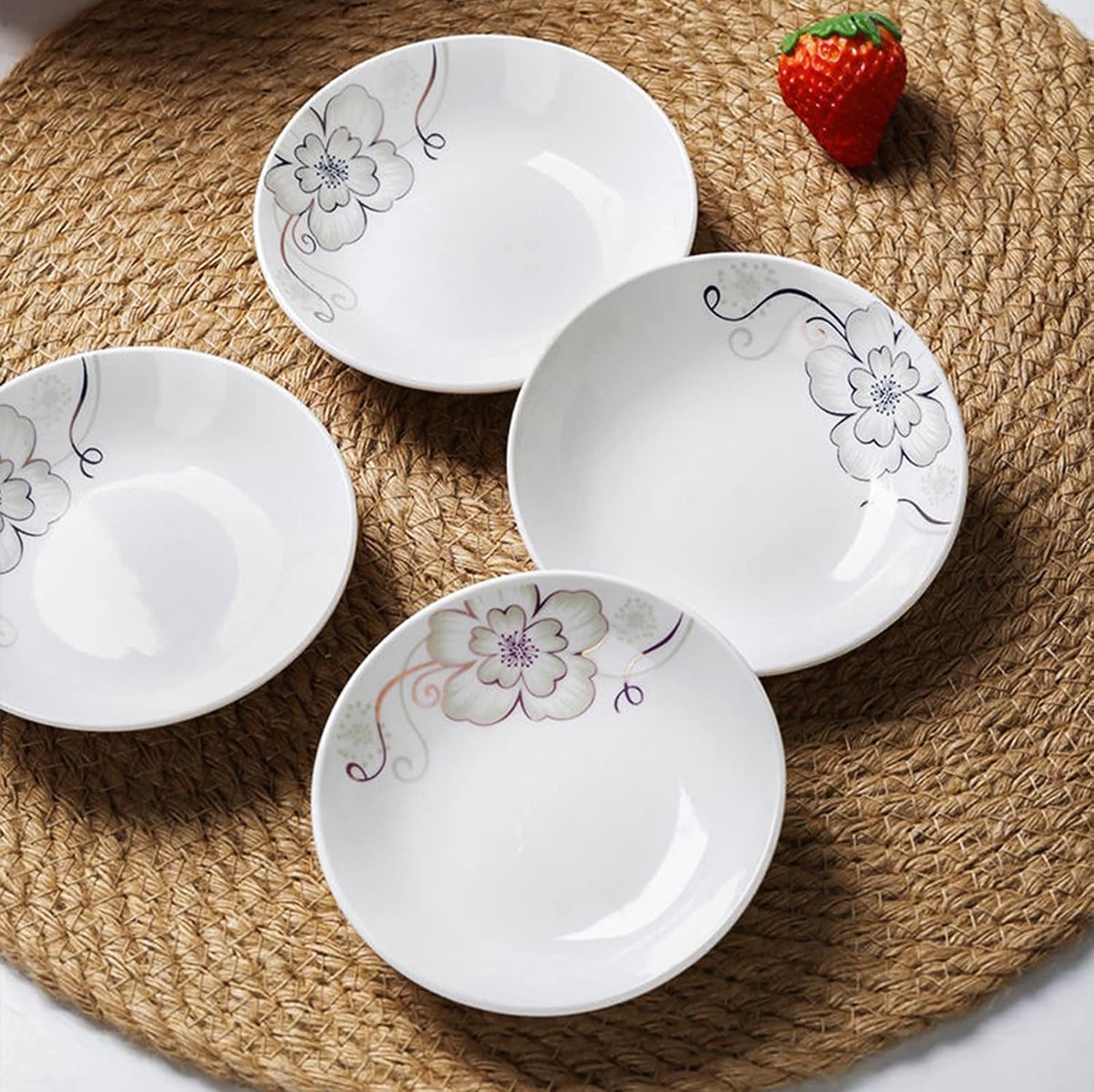 Set schotels - Kleine serveerschalen - Dipsauzen serveren - Vaatwasserbestendig - 105 cm - Wit