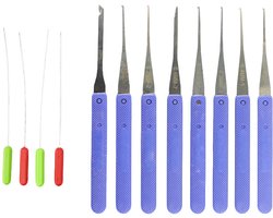 12-delige Extractor - Gereedschap voor het verwijderen van vreemde voorwerpen - Multifunctioneel demontagegereedschap - Multifunctionele extractor - Ergonomisch ontwerp - Duurzaam roestvrij staal - Geschikt voor thuis, kantoor en garage - Blauw
