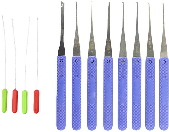 12-delige Extractor - Gereedschap voor het verwijderen van vreemde voorwerpen - Multifunctioneel demontagegereedschap - Multifunctionele extractor - Ergonomisch ontwerp - Duurzaam roestvrij staal - Geschikt voor thuis, kantoor en garage - Blauw