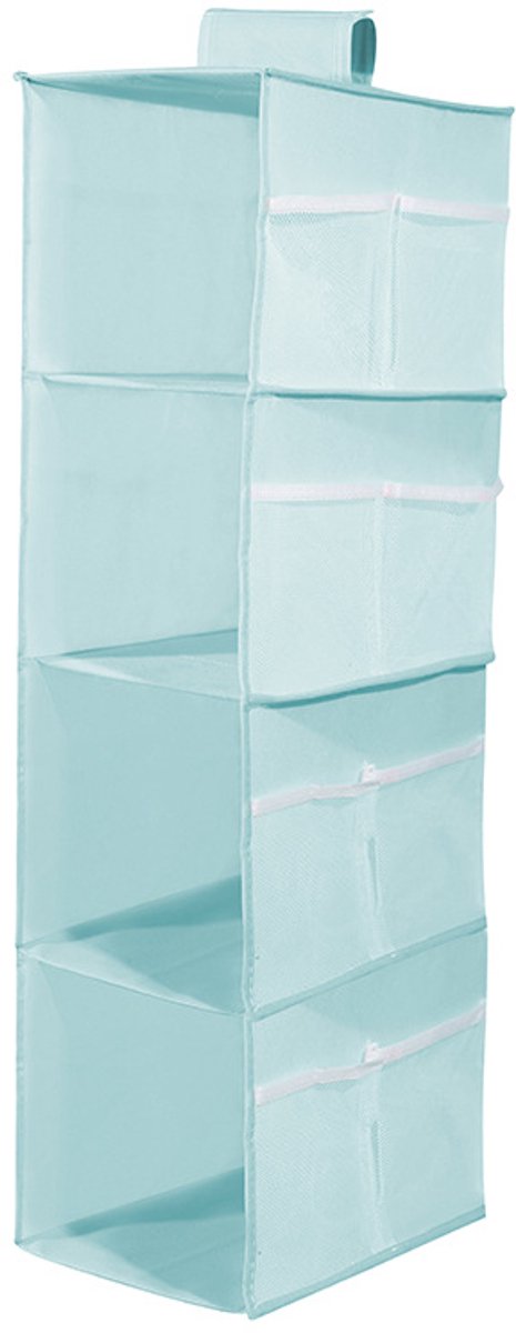 Hangplank - 4 vakken - met 12 gaasvakken - opvouwbaar - blauw