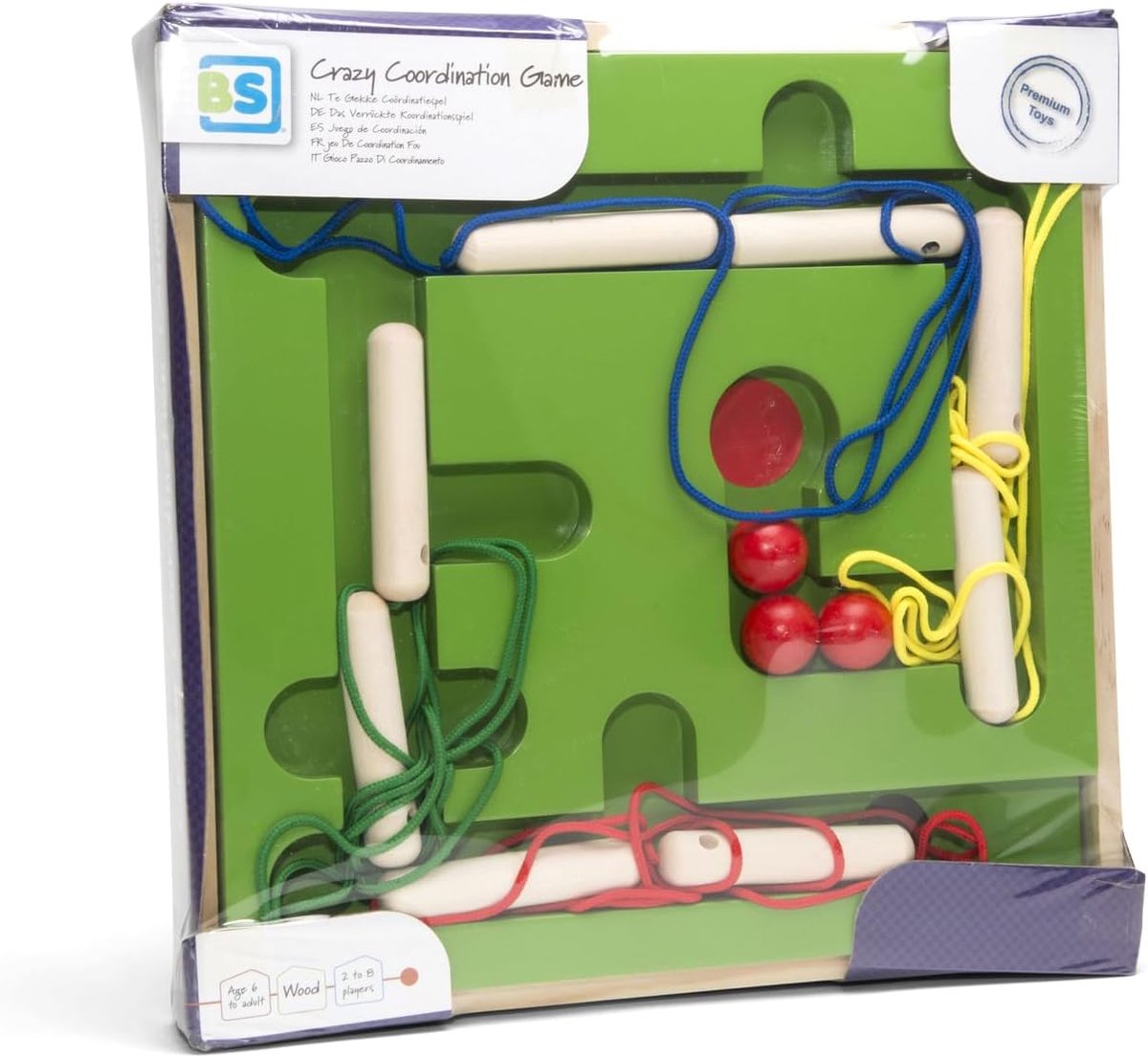 Coördinatiespel Hout - Groepsspel Binnen Buiten - Actief Spelen - Duurzaam Materiaal - 30x30x15cm - Meerkleurig