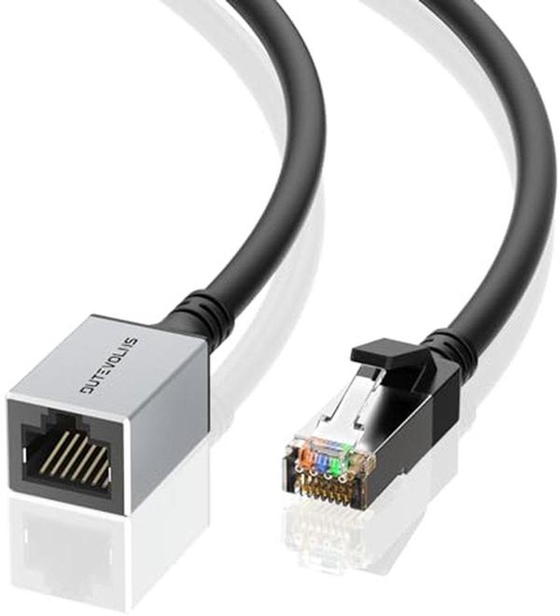 Cat 6 Ethernet Verlengkabel 2m - Netwerk Male naar Female Connector Kabel