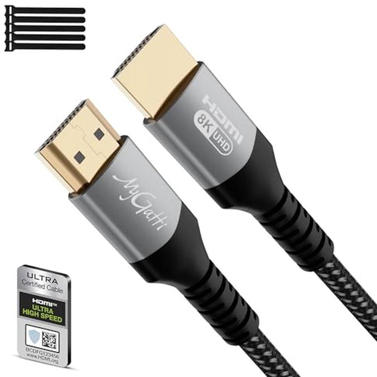 2,5 m 8K HDMI 2.1 Kabel - Ultra HD 48 Gbps Hoge Snelheid voor 4K- en 8K-Gaming