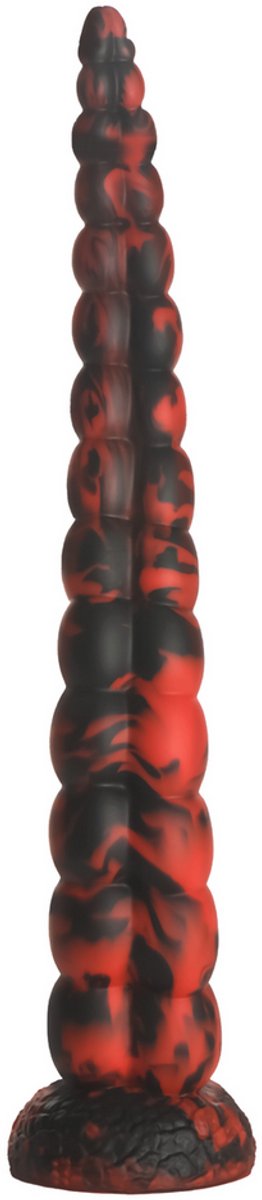 stinger - siliconen dildo - rood/zwart
