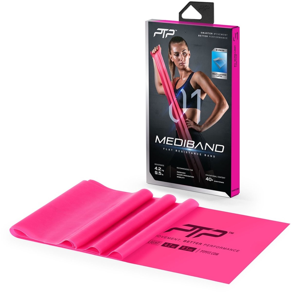 PTP - Mediband - Ultra Light - 15 x 180 cm - Sportelastiek - Weerstandsband - Mobiliteitstraining