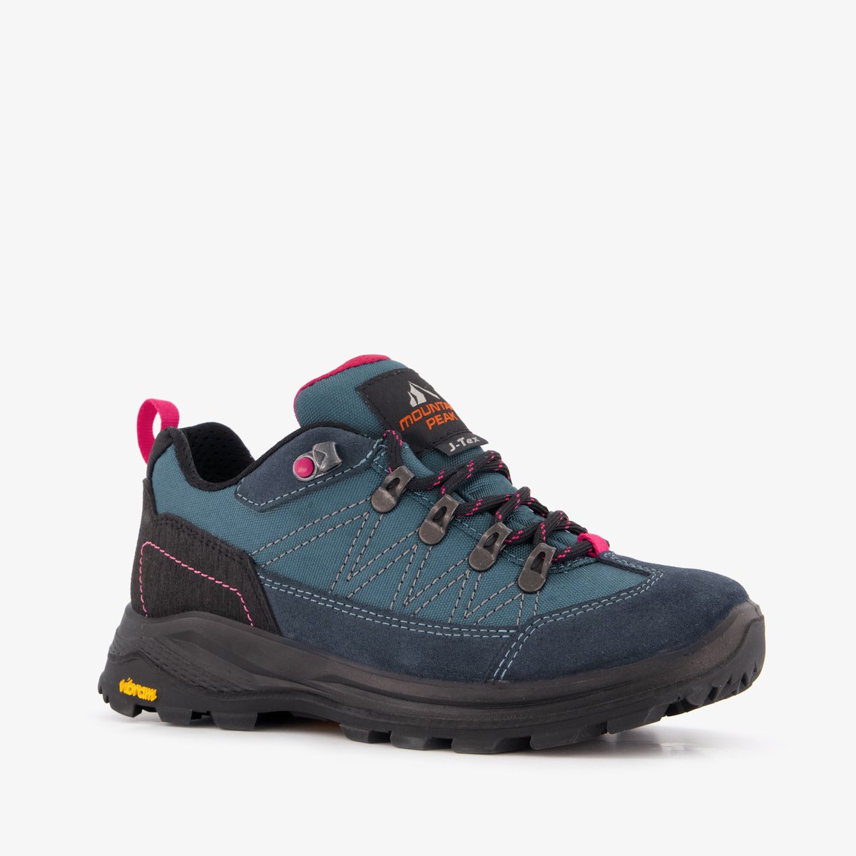 Mountain Peak leren dames cat. B wandelschoenen vibram zool – Uitneembare zool Blauw