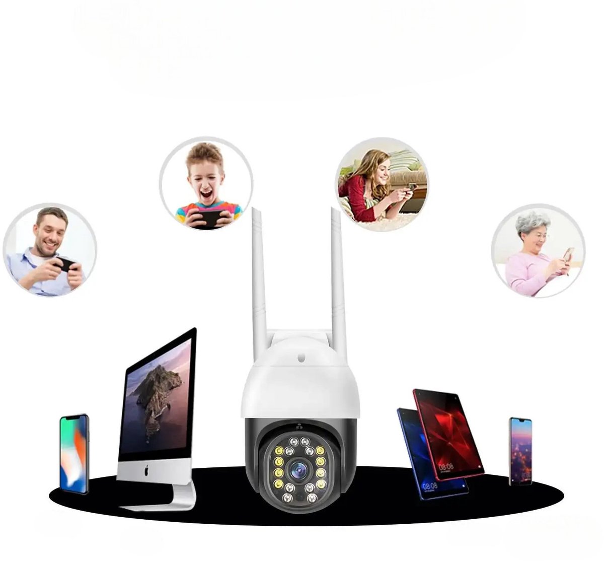 Smart Draaibare Buitencamera met Nachtzicht 1080P HD - afbeelding 3