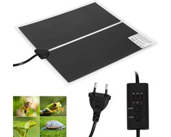 Warmtemat voor Reptielen | Instelbare Warmtemat met Thermostaat | Temperatuurregeling | Timer | Huisdieren | Schildpadden | Slangen | Hagedissen | Geckos | Spinnen