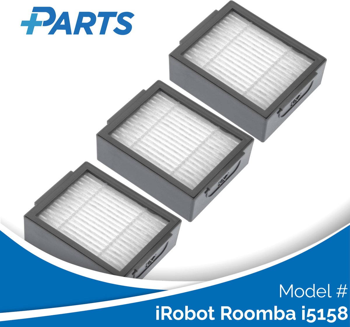 iRobot Roomba i5158 Filters (3 Stuks, Plus.Parts® alternatief voor 4624876)