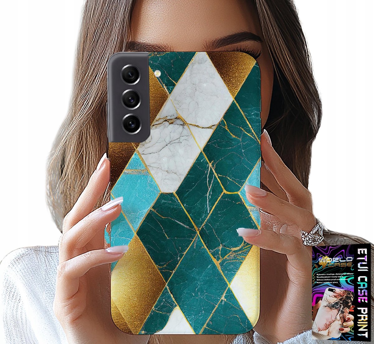HOESJE VOOR SAMSUNG GALAXY S22 - ELEGANT EN MODIEUS PATROON + FILM