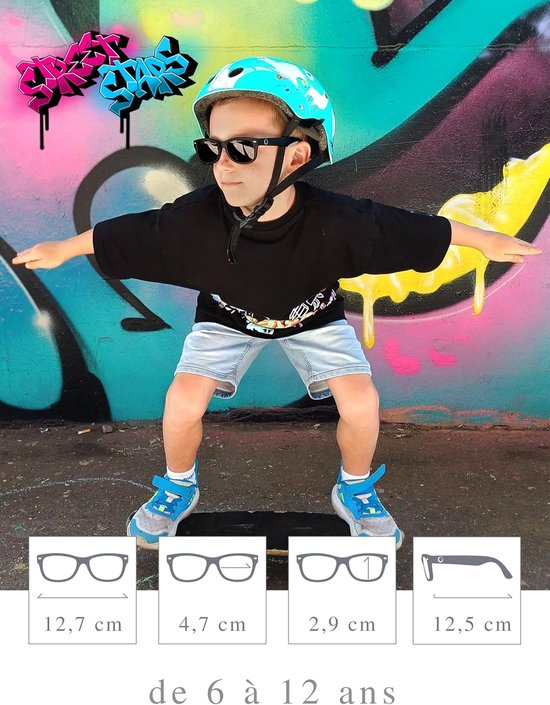 Kinderzonnebril - Zonnebril kinderen - Bescherming ogen - Flexibel en onbreekbaar - Vanaf 6 jaar — afbeelding 3
