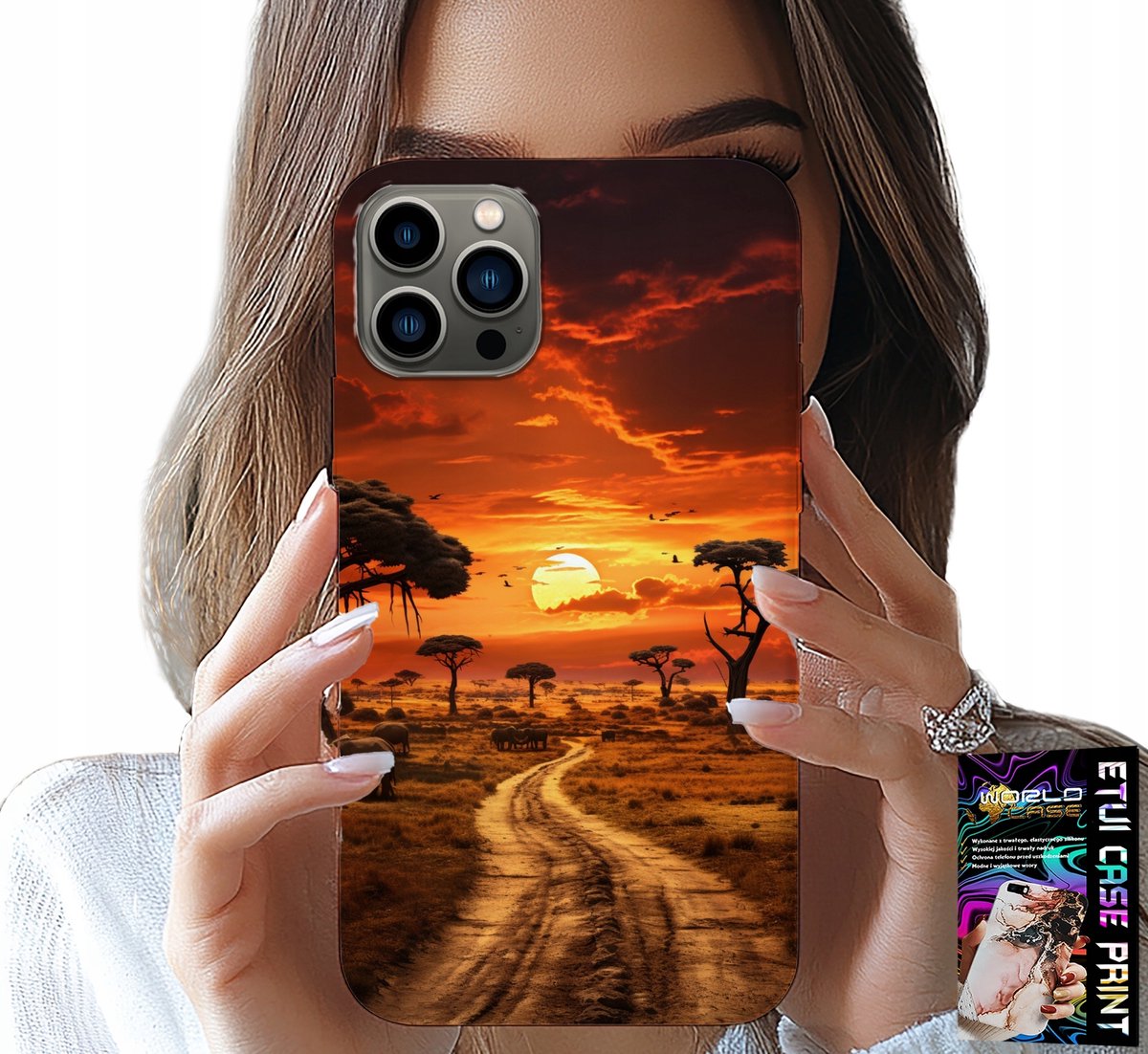 HOESJE VOOR IPHONE 11 PRO - SAFARI AFRIKA ZONSONDERGANG PRACHTIG UITZICHT