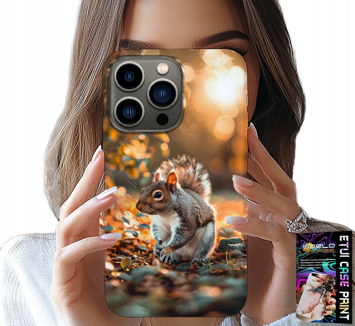 HOESJE VOOR IPHONE 16 PRO MAX - SCHATTIGE EEKHOORN, HOESJE MET JE EIGEN MOTIEF