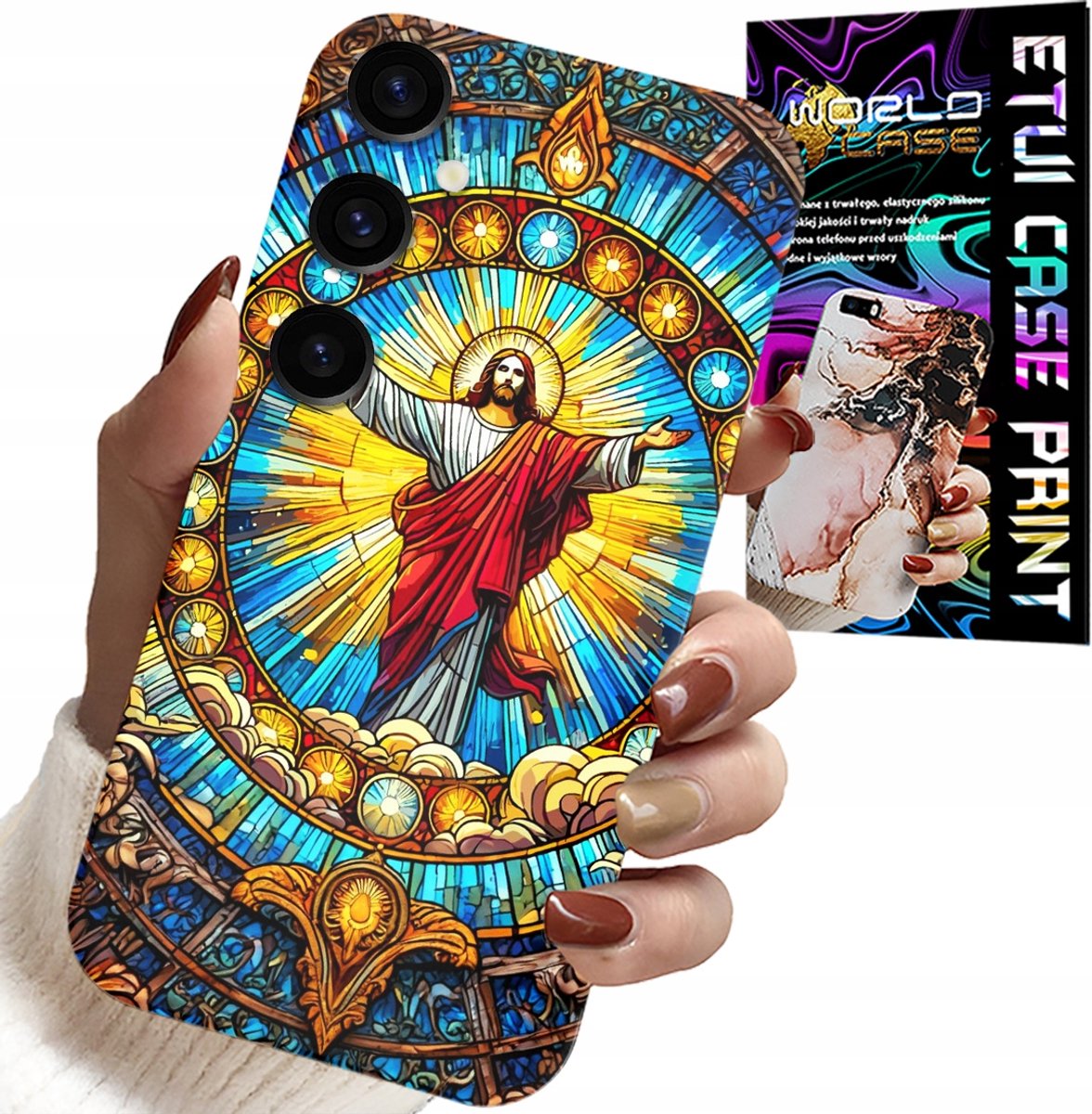 HOESJE VOOR SAMSUNG GALAXY S24 PLUS - JEZUS CHRISTENDOM RELIGIE + GLAS