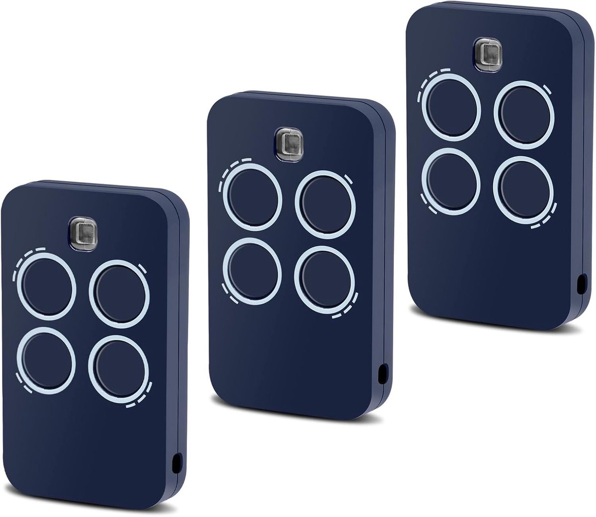 Garage Deur Opener - Poort Afstandsbediening - Toegang Bediening - Vier Kanalen - 3 Stuks - Zwart