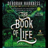 Boek 'The Book of Life' van Deborah Harkness. Groene, astronomische en architecturale details op de kaft.
