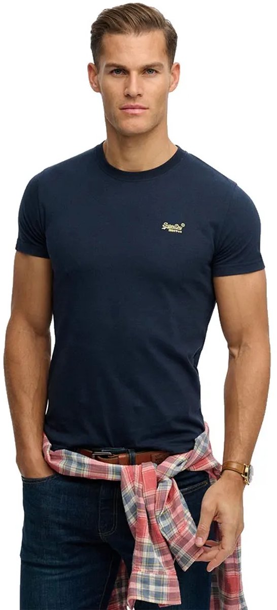 Superdry T-shirt Organic Cotton Essential Logo T M1011245a J7m Nautical Mannen Marineblauw