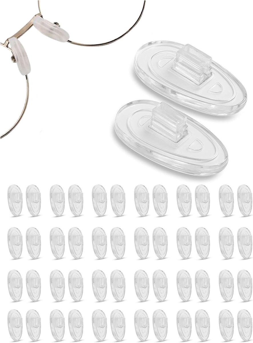 Neuspads voor Brillen - Zachte Siliconen Pads - Comfortabel Dragen - Antislip Pasvorm - 15mm Push-in