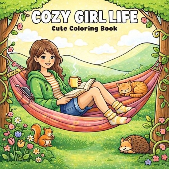 Cozy Girl Life: Coloring Book for Adults and Teens Featuring ... - cover