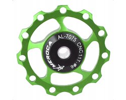 Meroca Serie - Derailleurwieltje - 11T - Aluminium - Groen