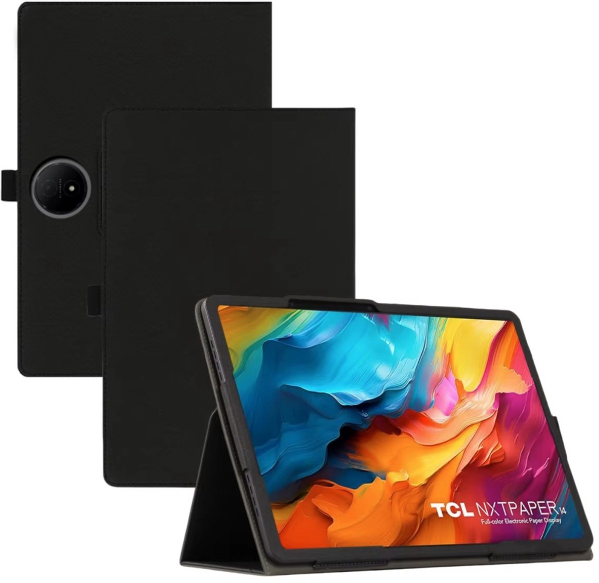 EtuiTab Serie - Tablethoes - TCL NXTPAPER 14 - Zwart - Handgreep