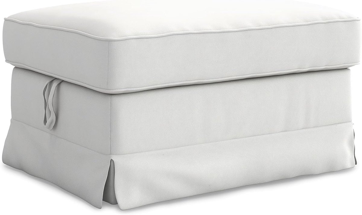 Vervangende Hoezen - Poefhoes Voetenbank - Meubels Vernieuwen - Handgemaakt Kwaliteit - 82 x 62 x 44 cm - Wit