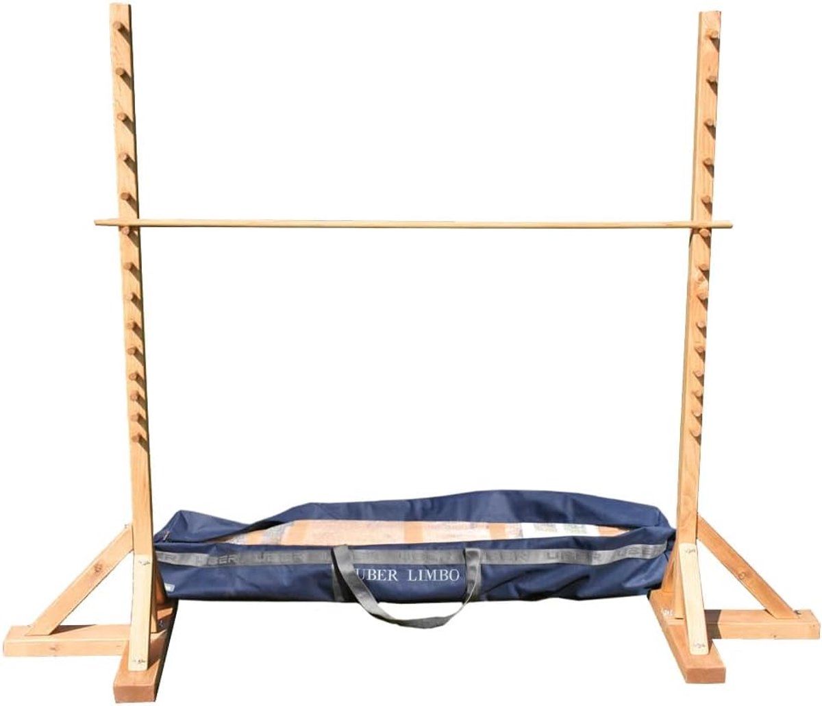 Professionele Limbo Set - Sportspel Hout - Feestspel Buiten - Eco-Hout Zeer Stabiel - 145cm Hoog 140cm Breed