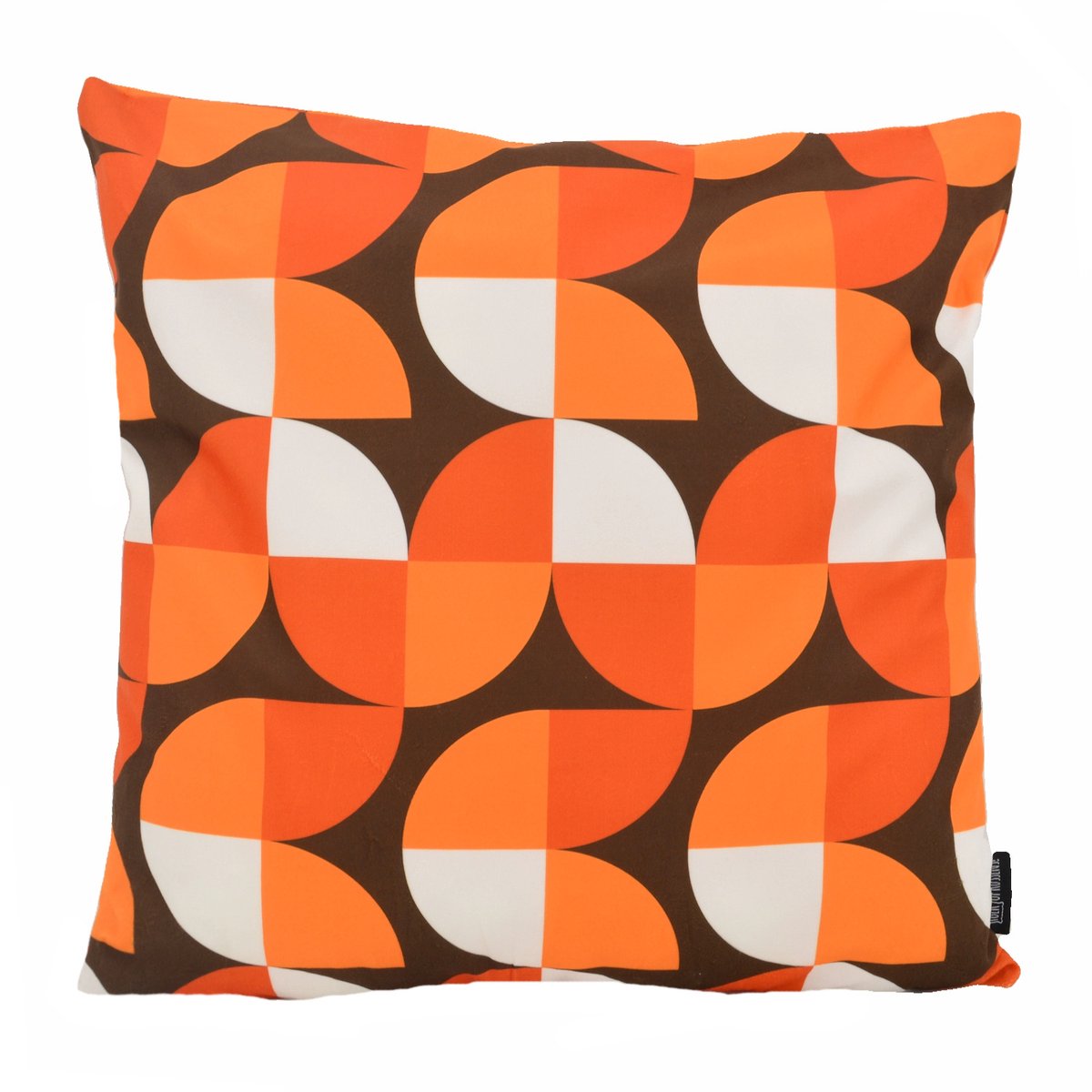 Gek op Kussens! Sierkussen Retro Style #7 | 45 x 45 cm | Katoen/Polyester Wit Oranje