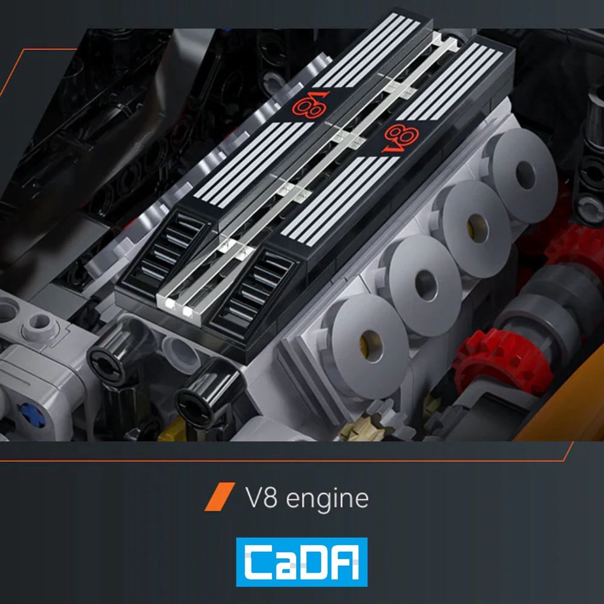 CadaBricks C61513W Assassin XR mega bouwset | City fast champions adventure | Creator and classic motor bouwpakket | Technic speelgoed ideas voor volwassenen | Icons furious speed f1 auto geschikt voor Lego | Technische bouwdoos met 3617 bloks — afbeelding 21