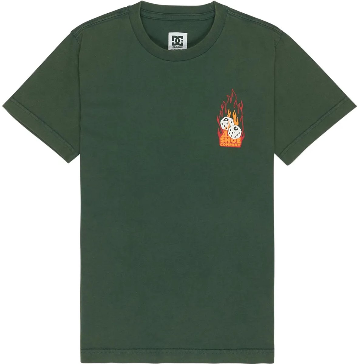 Dc Shoes Burning Dice T-shirt Met Korte Mouwen 14 Years Jongen Ponderosa Pine