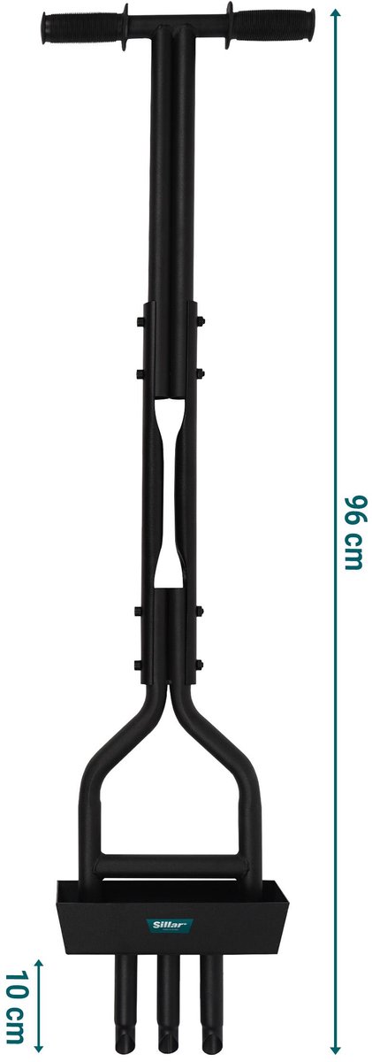 Sillar Gazonbeluchter met Bodembak - Beluchter voor Gazon Beluchten - Set met Schraper - Bodembewerkers - 96 cm - Staal — afbeelding 4