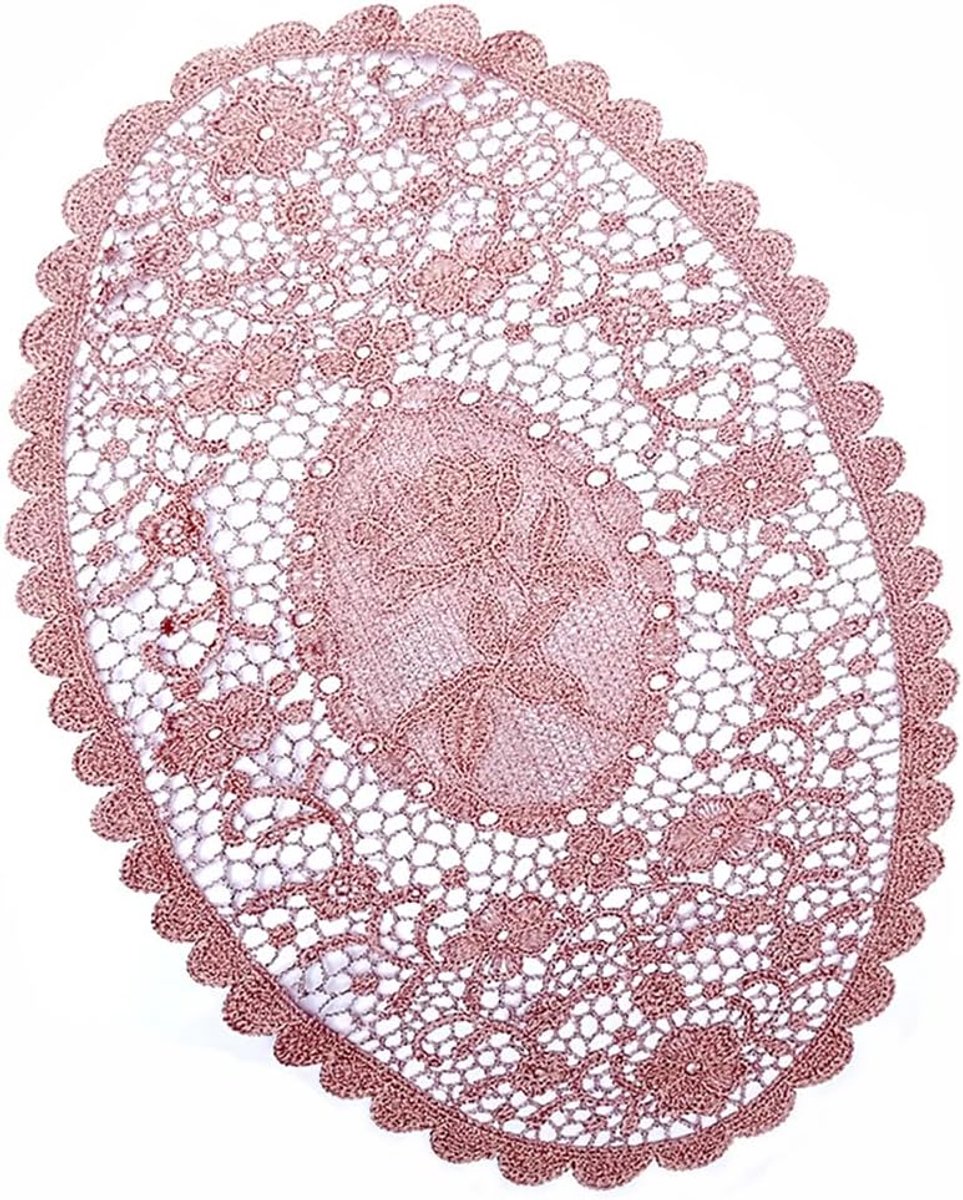 Set Placemats - Tafelkleden Kant - Keuken Feest - Hittebestendig Antislip - 41 x 31 cm - Roze