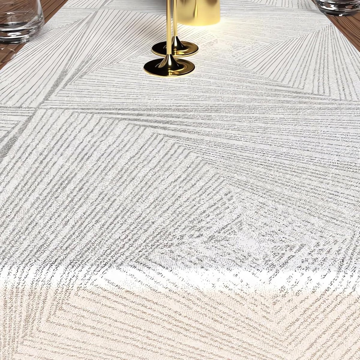 Luxe Tafelloper Rood 40 x 180 cm - Jacquard Stof