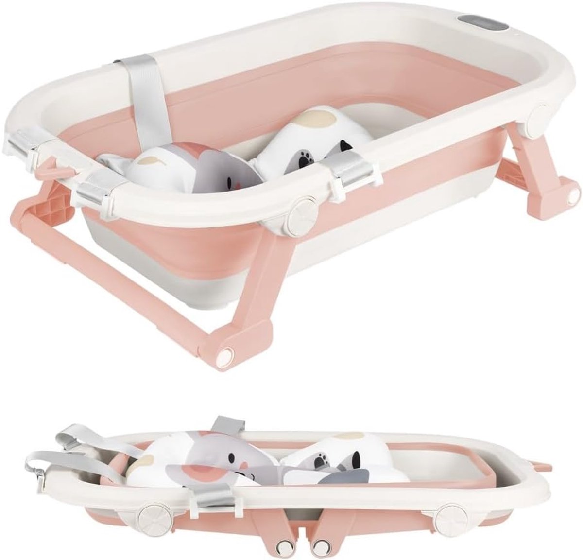 Opvouwbaar Babybad met Verkleiner en Kussen voor Veilig & Comfortabel Baden (0-36 Maanden)