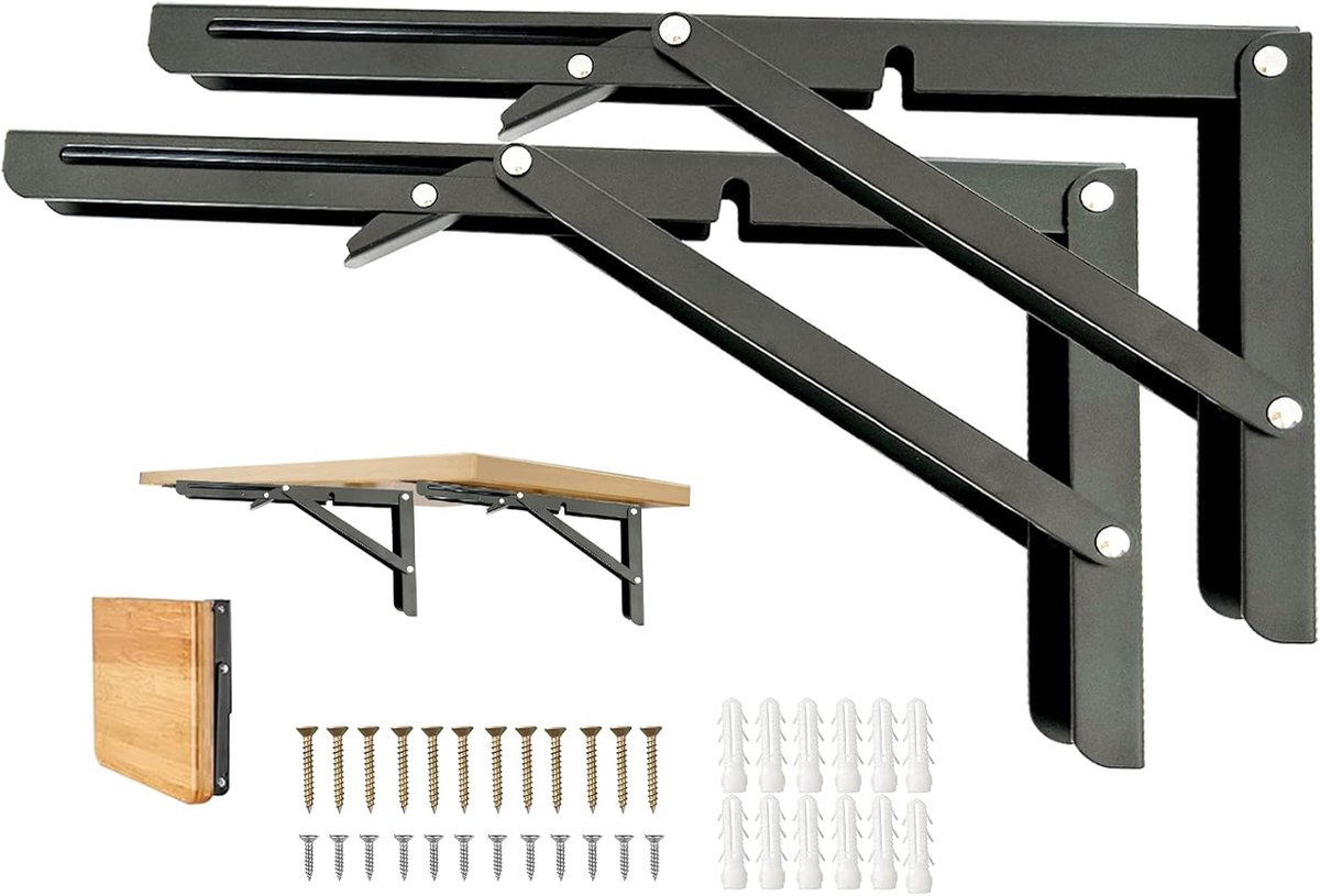 2 Stuks 20 Inch Zware Inklapbare Plankbeugels voor Wandtafel of Werkbank