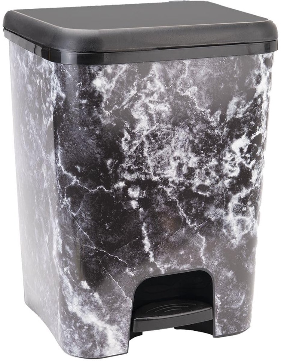 Pedalemmer 26 Liter Marmerkleur - Recycling & Afvalbak voor Keuken