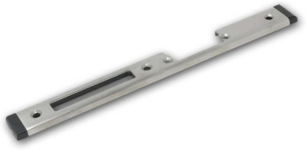 Sluitplaat Deuropener - Sluitplaat RVS - Deuren Beveiligen - Met Dag- Nachtschoot - 243 mm Hoog - Zilver