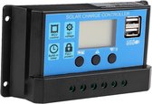 Zonnelaadregelaar - PWM Regelaar - Energiebeheer - Automatische 12V 24V - 60 Ampère - Zwart