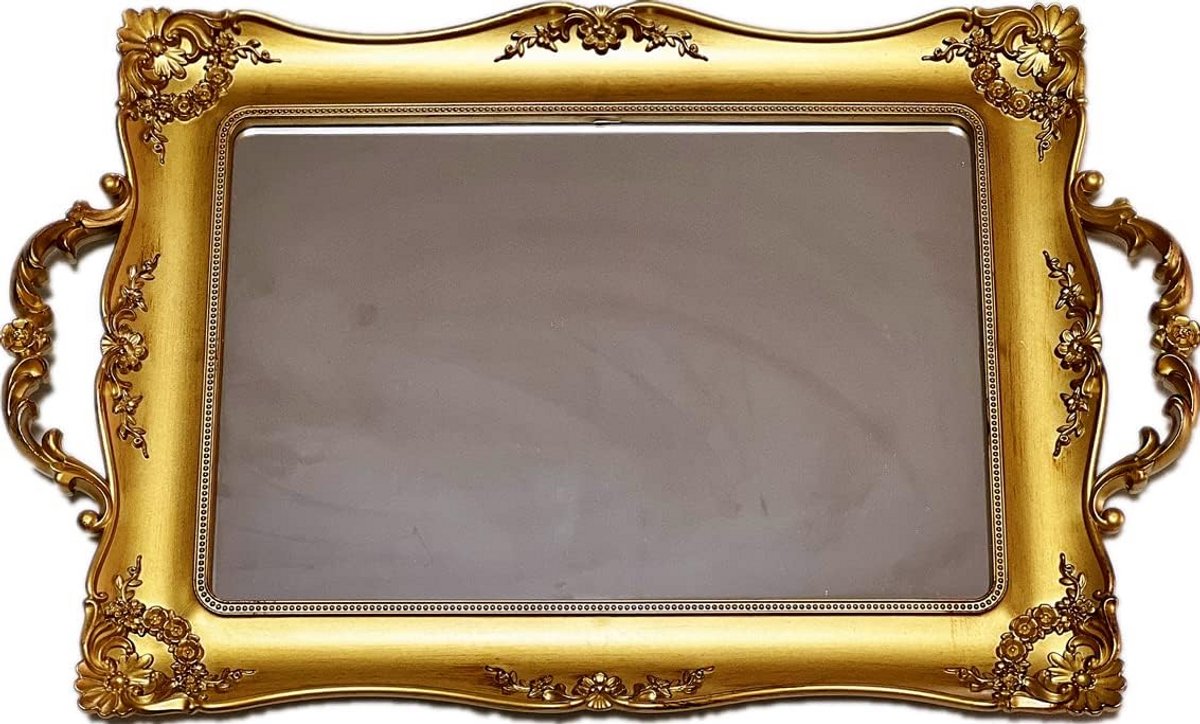 Decoratieve Rechthoekige Spiegelplateau Goud - Sieraden & Make-up Organizer voor Commode