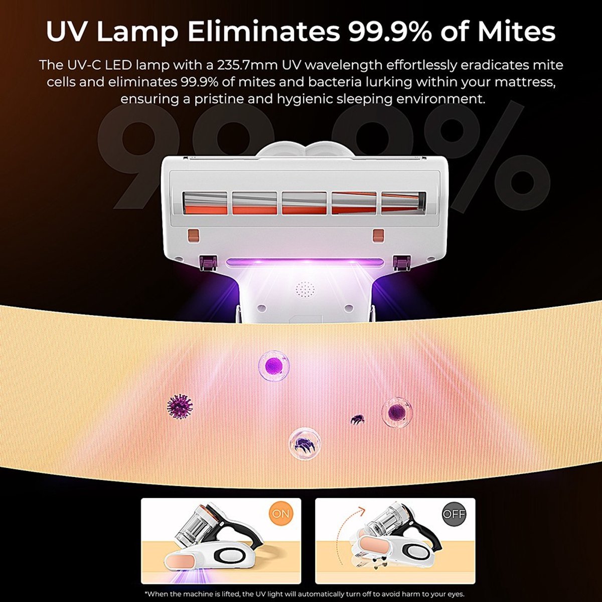 Ansett JIGOO J300 Stofzuiger met 13KPa Zuigkracht en UV Licht - afbeelding 2