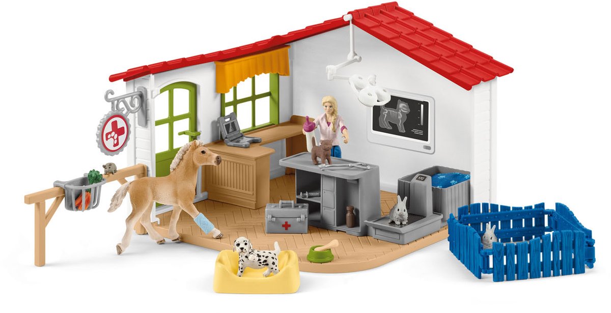 schleich FARM WORLD Speelfigurenset - Dierenarts Praktijk en Huisdieren - Kinderspeelgoed - vanaf 5 jaar - 27 Onderdelen - 42502 — afbeelding 10