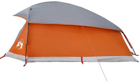 vidaXL - Koepeltent - 1-persoons - waterdicht - grijs - en - oranje van Vidaxl — afbeelding 3