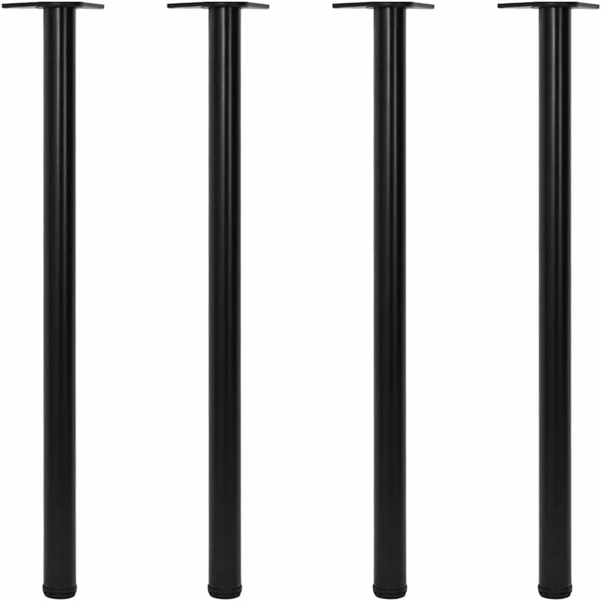 Set van 4 In Hoogte Verstelbare Tafelpoten Zwart 1100 mm