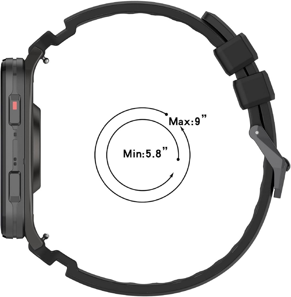 Zachte Siliconen Horlogeband voor Wearable Apparaten, Ademend en Duurzaam