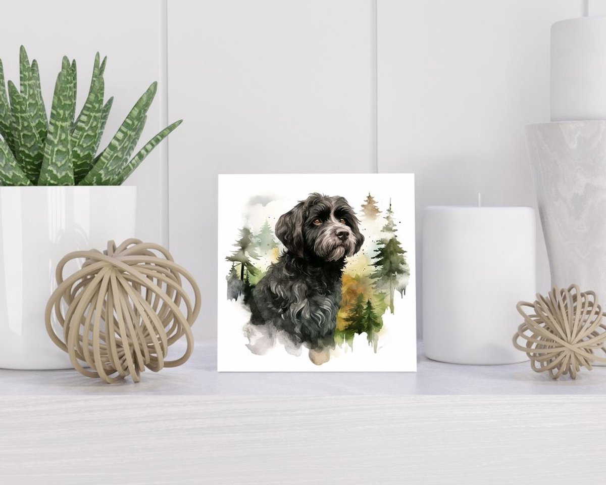 Tegel 15x15 cm met Presa Canario cadeau decoratie | tegeltjes met tekst | tegeltjes met spreuken | collega | oma | opa | pensioen | mama | papa | vriend