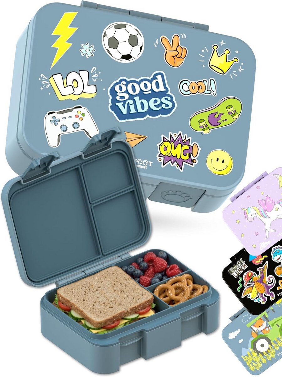 Lekvrije Kinder Broodtrommel Compact 650ml BPA-vrij voor School en Kleuterschool