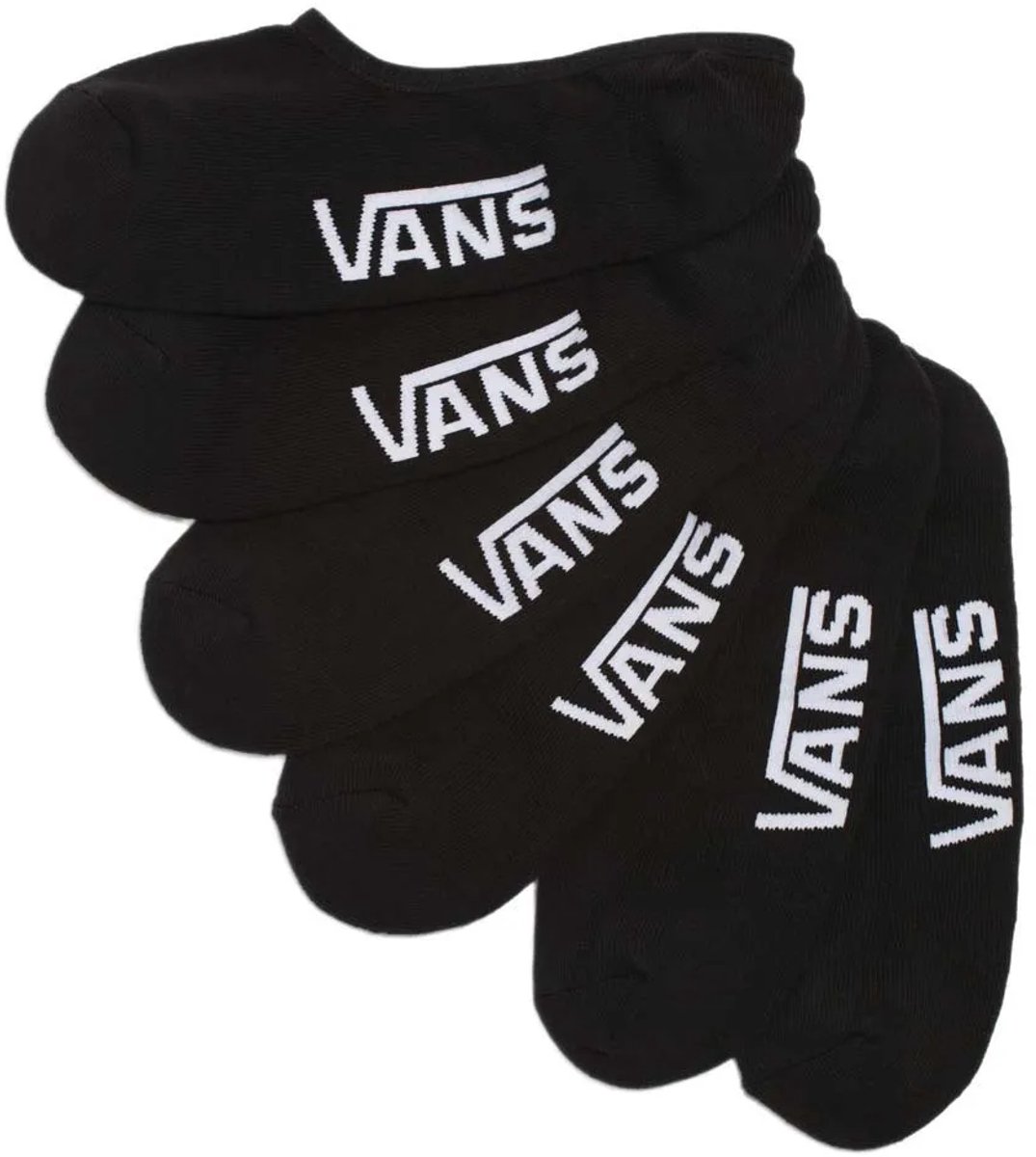 Vans Classic Onzichtbare Sokken 3 Eenheden 1/2-38 Man Vrouw Zwart