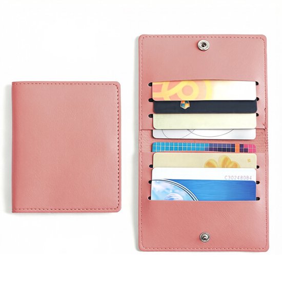 Portemonnee - 9*10,5 cm - Portemonnee met 8 kaartsleuven - Damesportemonnee - Herenportemonnee - Creditcardhouder - ID-kaarthouder - Bankpashouder - Slanke kaarthouder - Geldhouder - Muntenportemonnee - Portemonnee - Biljethouder