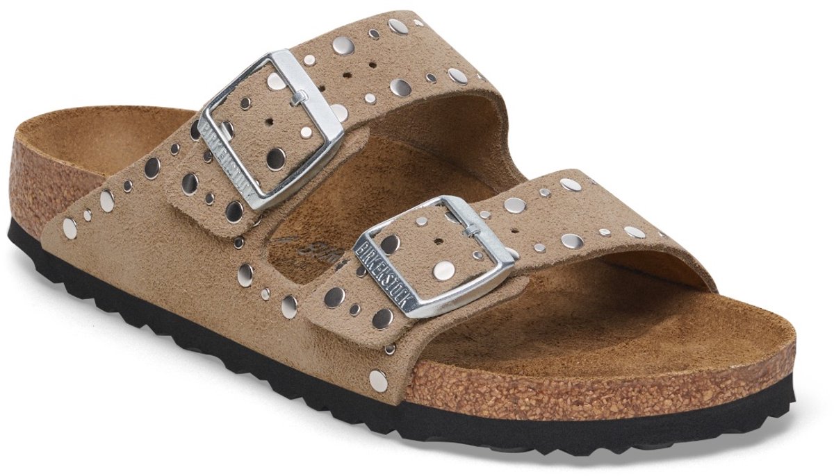 BIRKENSTOCK ARIZONA RIVETS SUÈDE NARROW Taupe